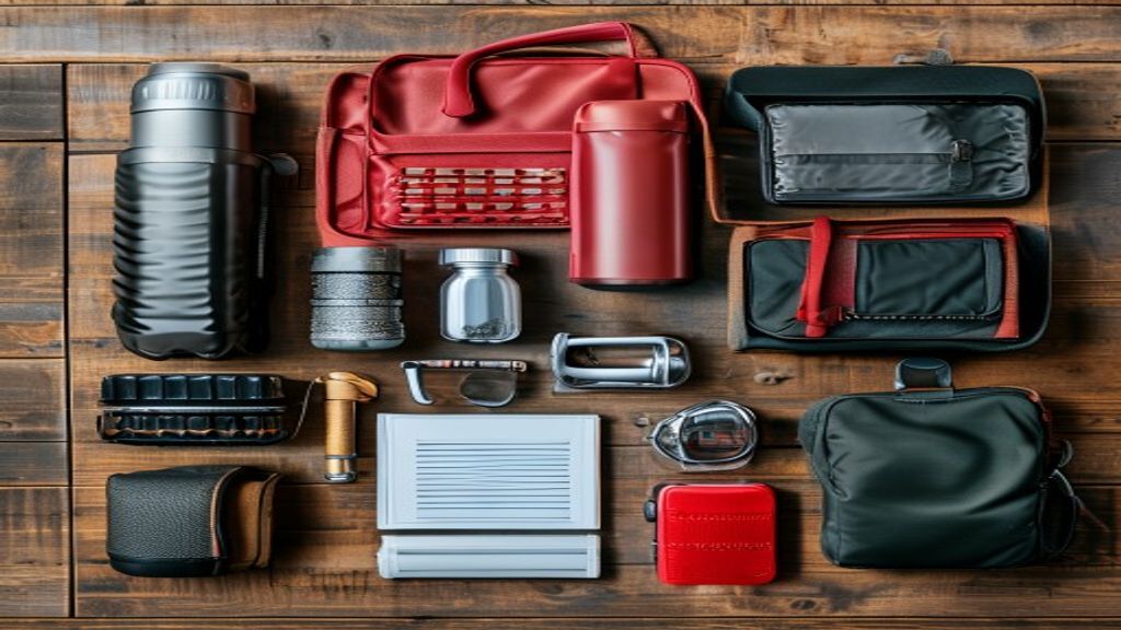 Bug out bag checklist items organized by category including water, food, first aid, and documents