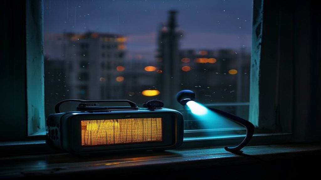 Best emergency radio for apartments showing NOAA weather alert during blackout