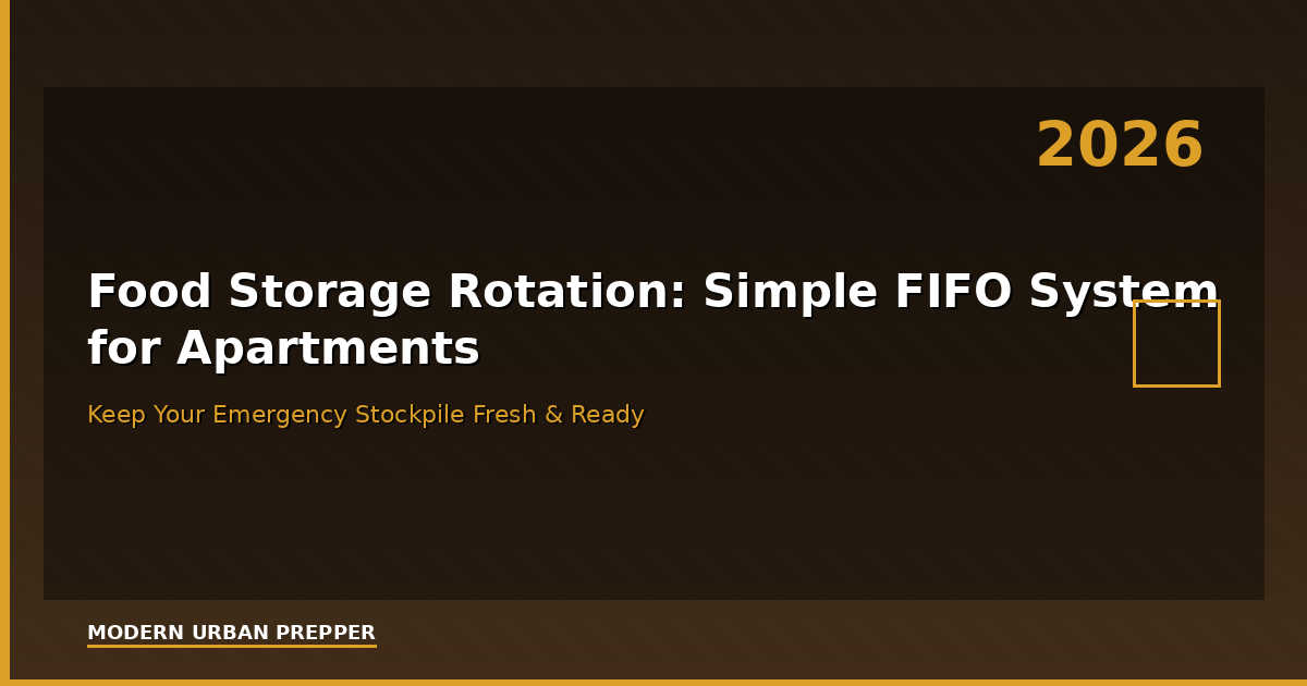 Food Storage Rotation (2026): Simple FIFO System for Apartment Preppers
