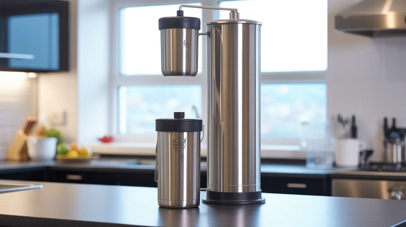 gravity water filter in apartment kitchen for emergency preparedness 2026