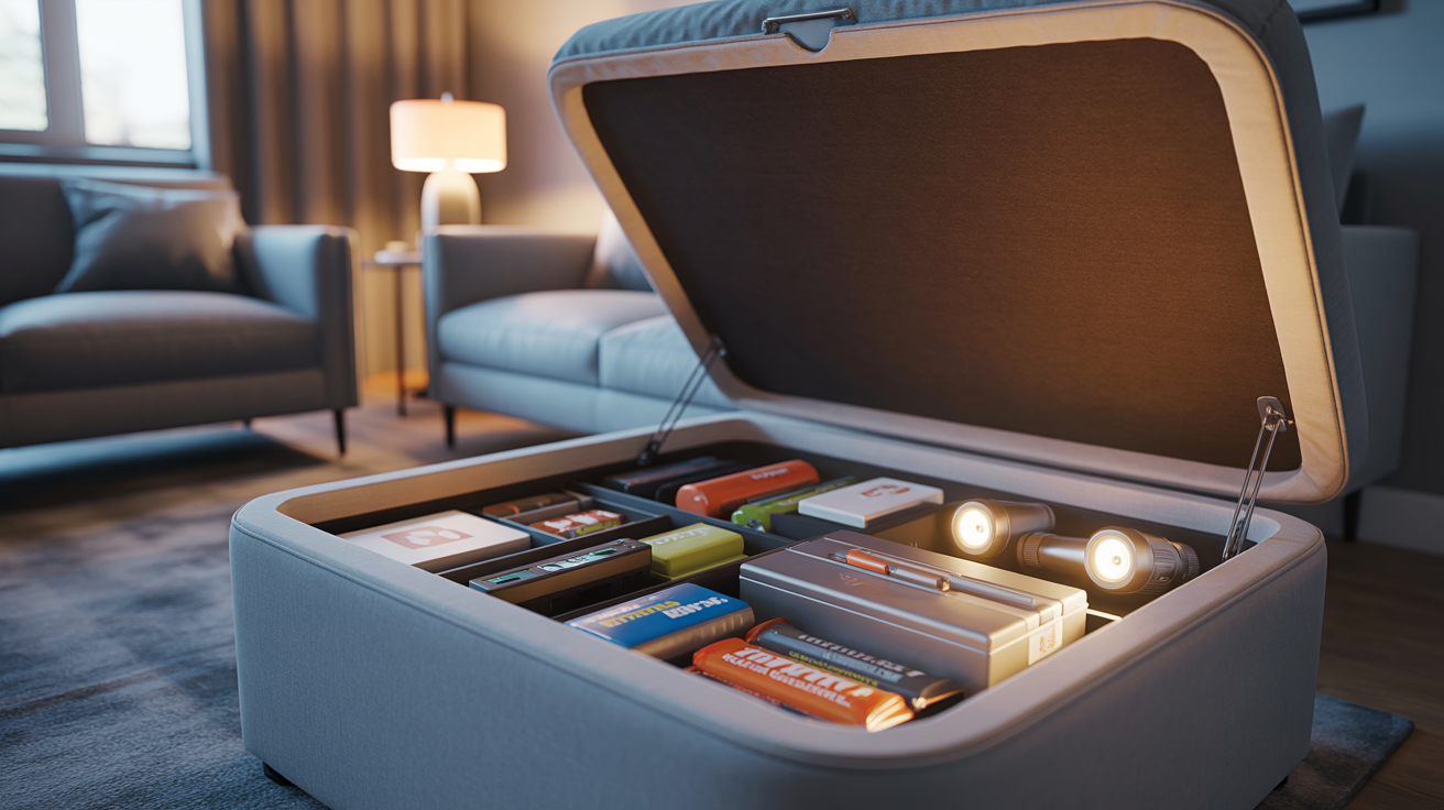 hidden survival storage furniture apartment