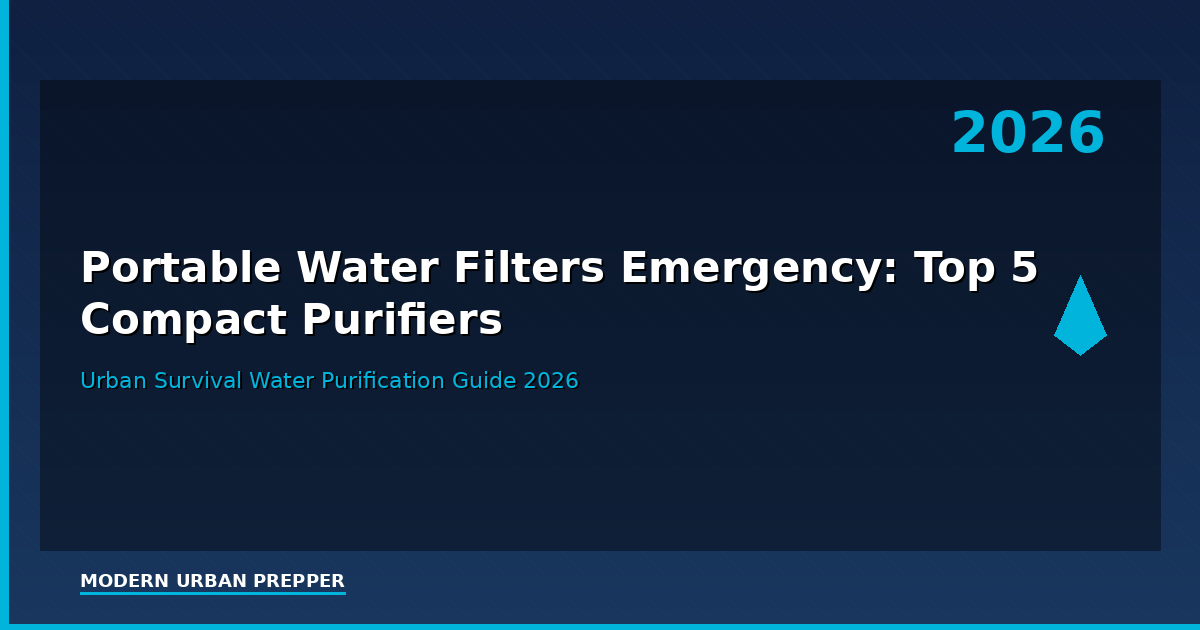 Portable Water Filters Emergency (2026): Top 5 Compact Purifiers for Urban Survival