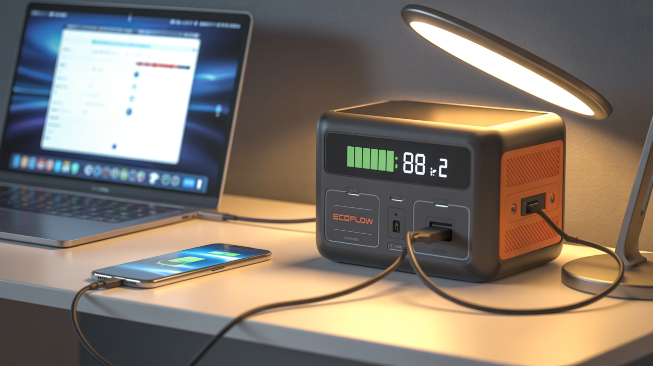 portable power station charging in apartment for blackout preparedness 2026