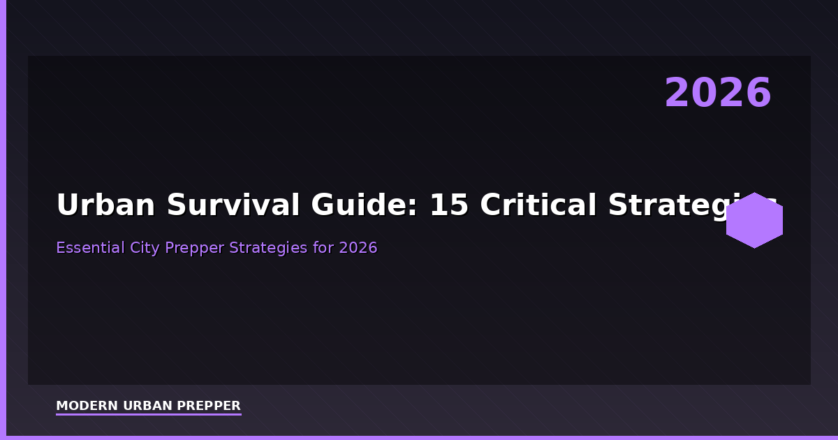 Urban Survival Guide (2026): 15 Critical Strategies for City Preppers