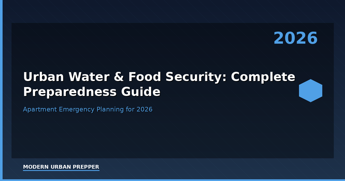 Urban Water & Food Security (2026): Complete Apartment Preparedness Guide