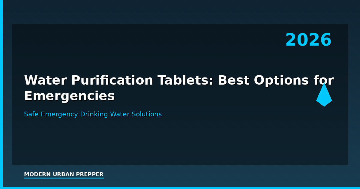 Water Purification Tablets (2026): Best Options for Safe Emergency Drinking Water